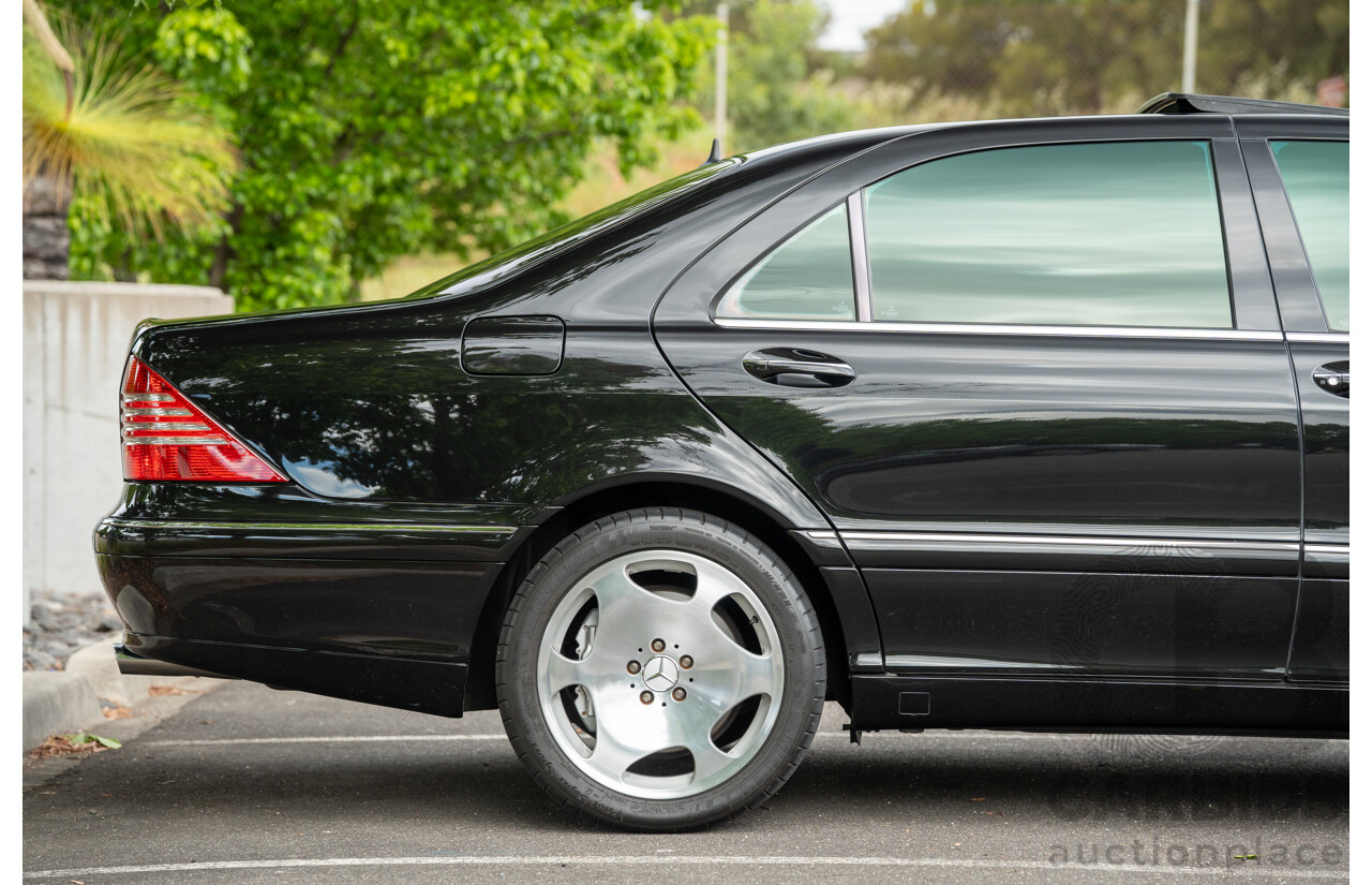 4/2003 Mercedes Benz S600L W220 4d Sedan Obsidian Black Metallic Twin Turbo V12 5.5L