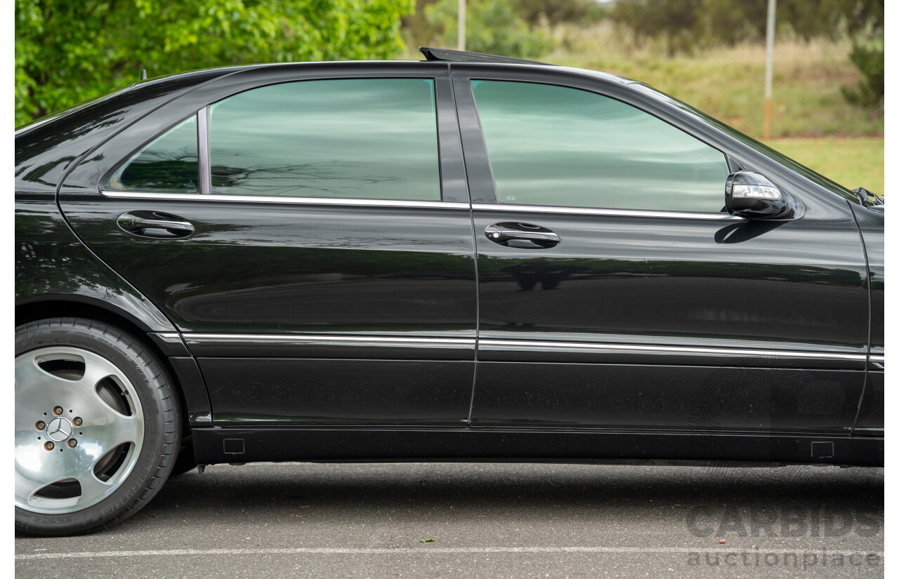 4/2003 Mercedes Benz S600L W220 4d Sedan Obsidian Black Metallic Twin Turbo V12 5.5L