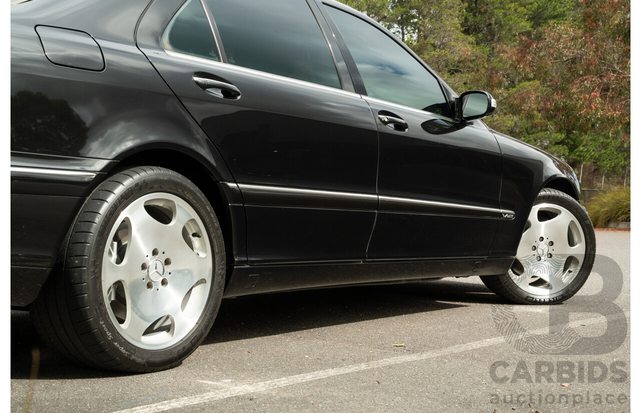 4/2003 Mercedes Benz S600L W220 4d Sedan Obsidian Black Metallic Twin Turbo V12 5.5L