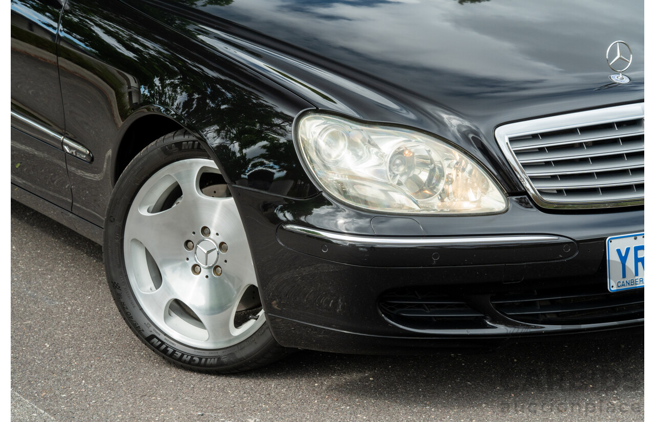 4/2003 Mercedes Benz S600L W220 4d Sedan Obsidian Black Metallic Twin Turbo V12 5.5L