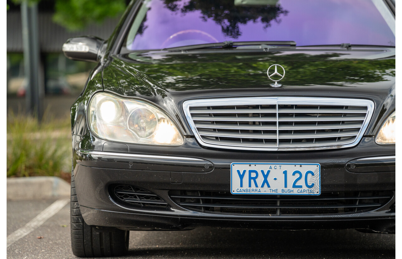 4/2003 Mercedes Benz S600L W220 4d Sedan Obsidian Black Metallic Twin Turbo V12 5.5L