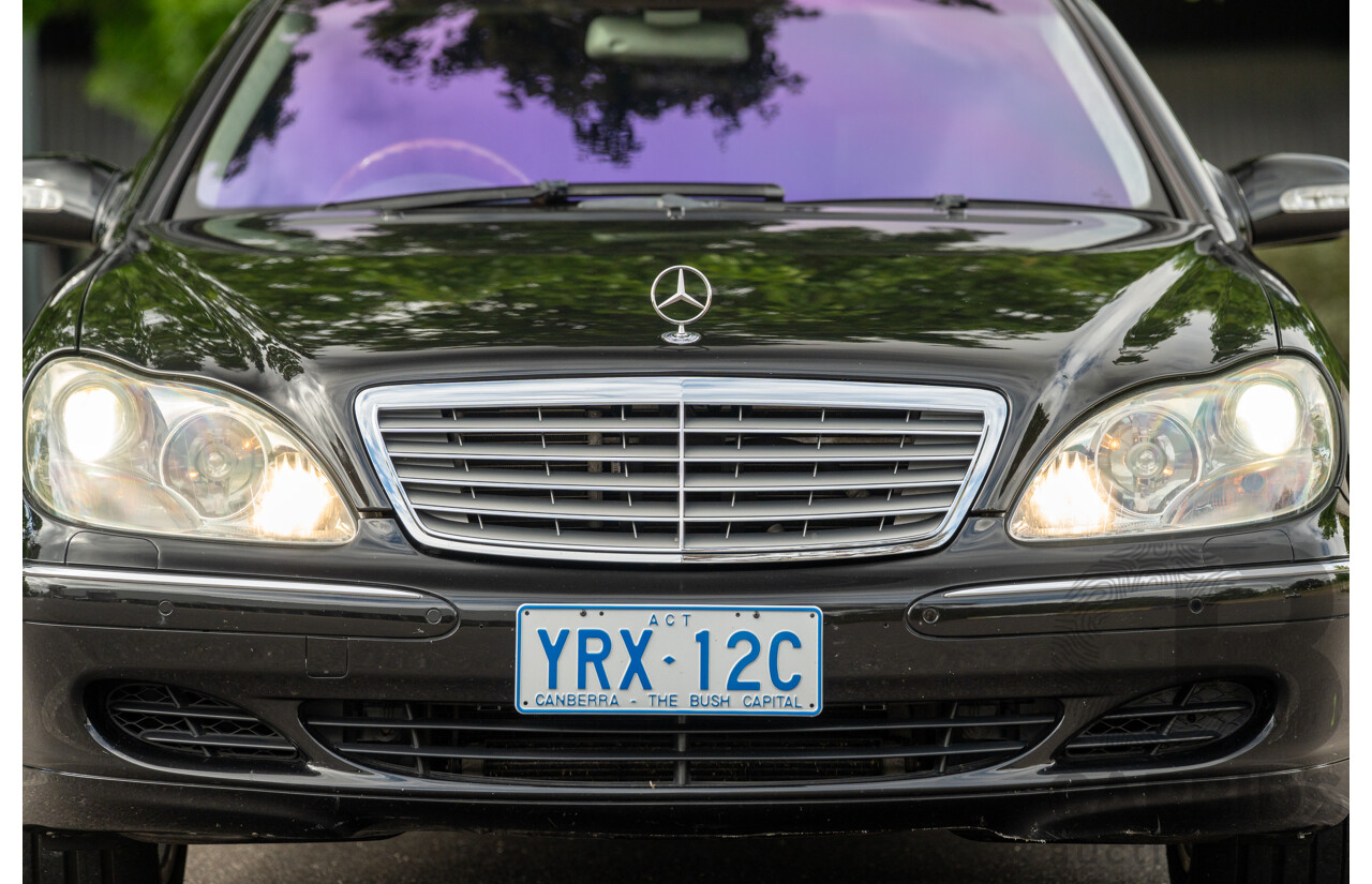 4/2003 Mercedes Benz S600L W220 4d Sedan Obsidian Black Metallic Twin Turbo V12 5.5L