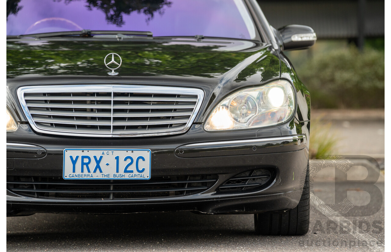 4/2003 Mercedes Benz S600L W220 4d Sedan Obsidian Black Metallic Twin Turbo V12 5.5L