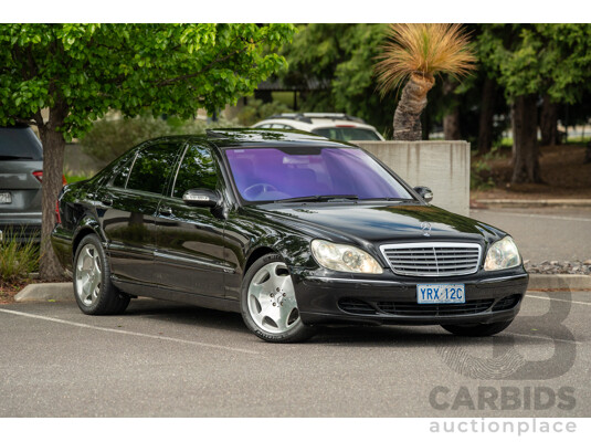 4/2003 Mercedes Benz S600L W220 4d Sedan Obsidian Black Metallic Twin Turbo V12 5.5L