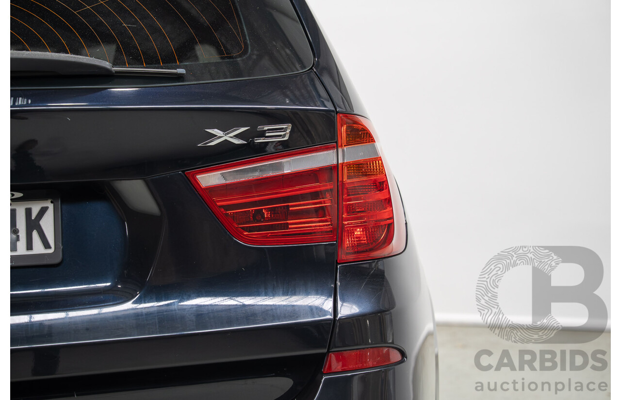02/2013 BMW X3 xDrive 28i (4WD) F25 4d Wagon Black Turbo 2.0L