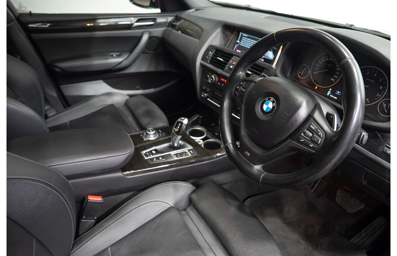 02/2013 BMW X3 xDrive 28i (4WD) F25 4d Wagon Black Turbo 2.0L
