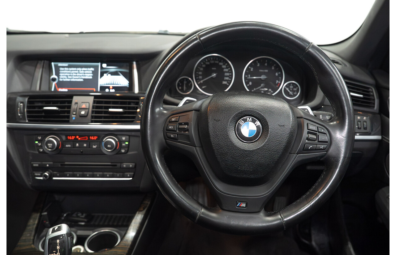 02/2013 BMW X3 xDrive 28i (4WD) F25 4d Wagon Black Turbo 2.0L