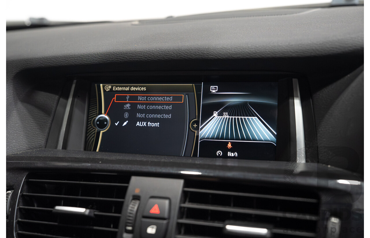 02/2013 BMW X3 xDrive 28i (4WD) F25 4d Wagon Black Turbo 2.0L