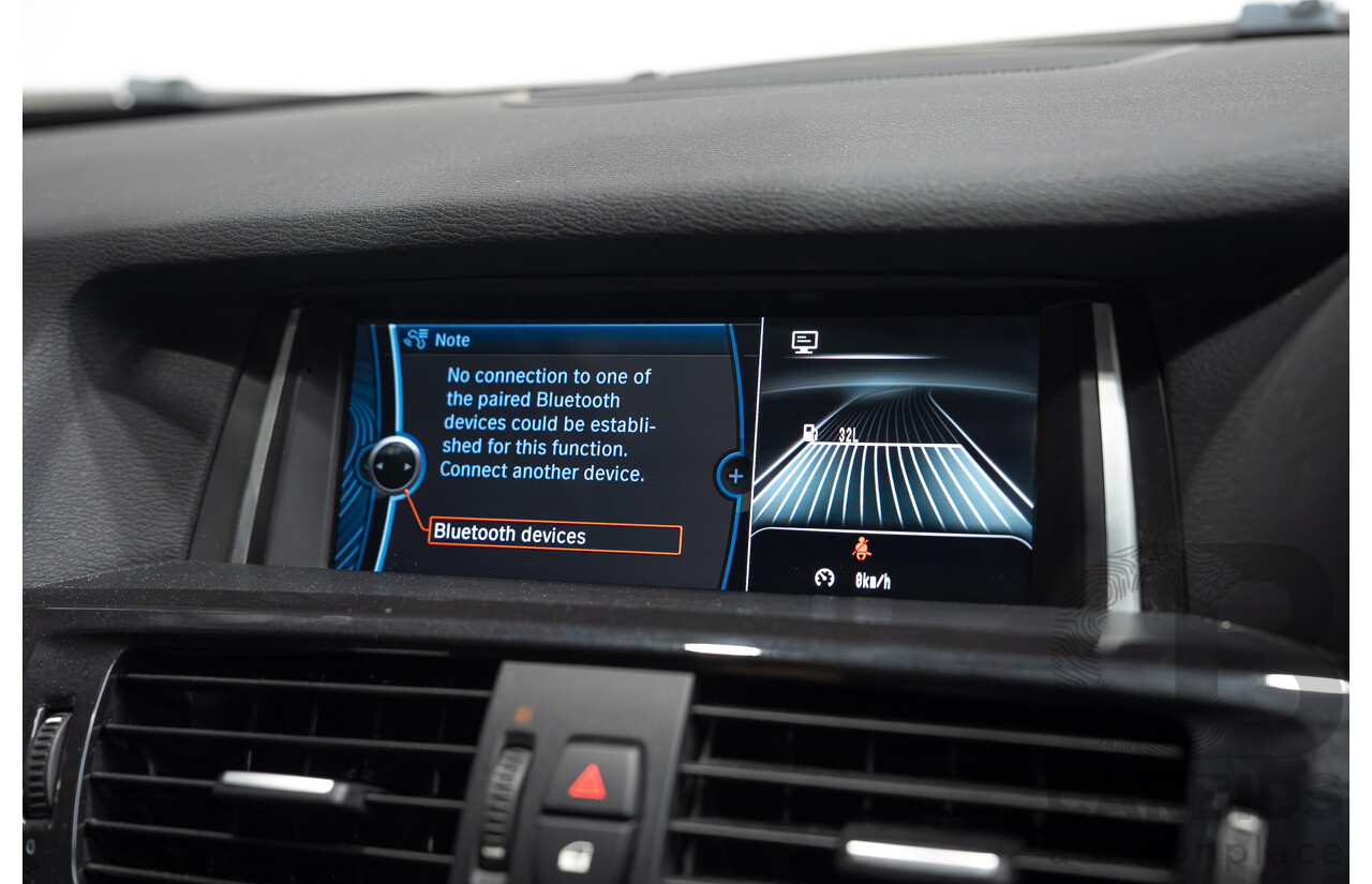 02/2013 BMW X3 xDrive 28i (4WD) F25 4d Wagon Black Turbo 2.0L