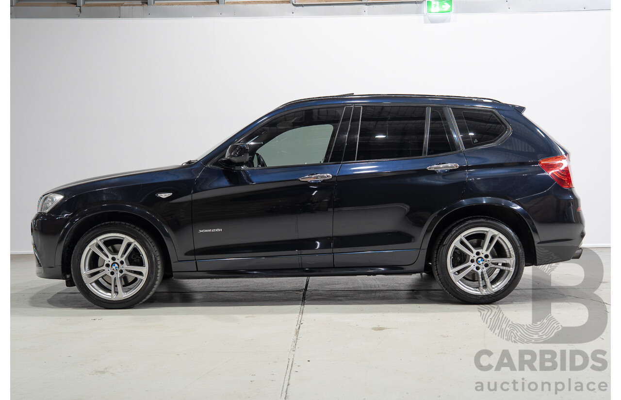 02/2013 BMW X3 xDrive 28i (4WD) F25 4d Wagon Black Turbo 2.0L