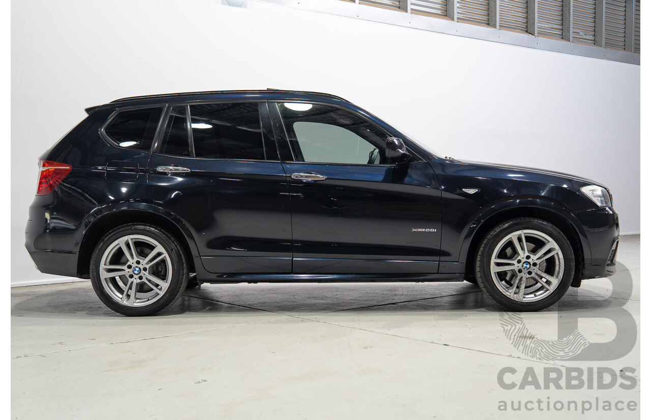 02/2013 BMW X3 xDrive 28i (4WD) F25 4d Wagon Black Turbo 2.0L