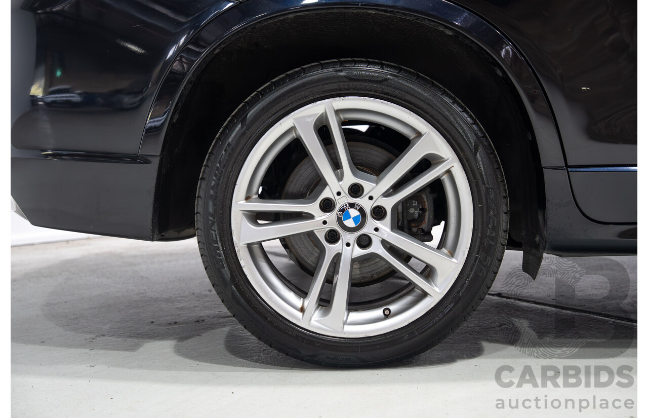 02/2013 BMW X3 xDrive 28i (4WD) F25 4d Wagon Black Turbo 2.0L