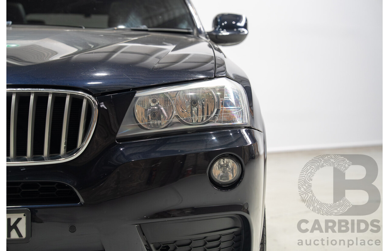 02/2013 BMW X3 xDrive 28i (4WD) F25 4d Wagon Black Turbo 2.0L