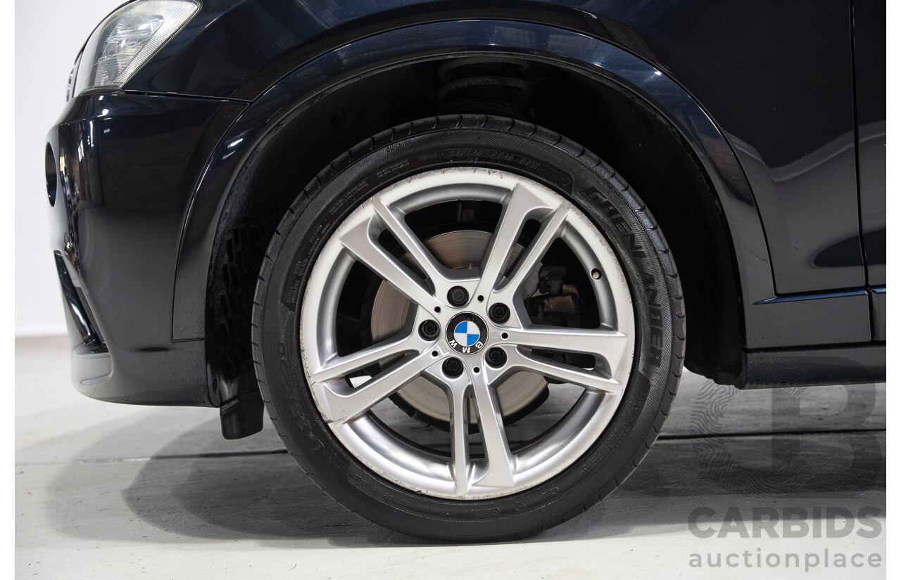 02/2013 BMW X3 xDrive 28i (4WD) F25 4d Wagon Black Turbo 2.0L