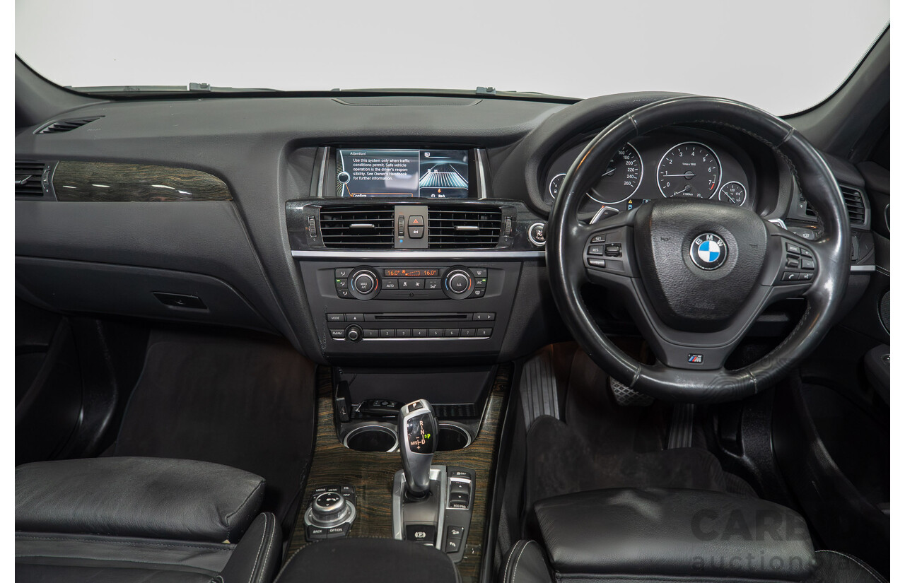 02/2013 BMW X3 xDrive 28i (4WD) F25 4d Wagon Black Turbo 2.0L