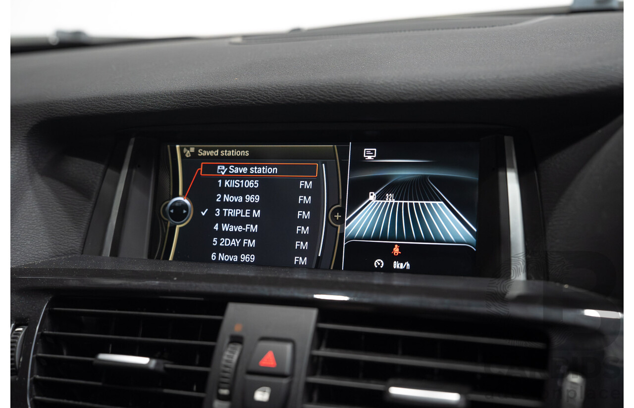 02/2013 BMW X3 xDrive 28i (4WD) F25 4d Wagon Black Turbo 2.0L