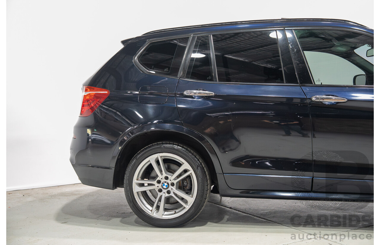 02/2013 BMW X3 xDrive 28i (4WD) F25 4d Wagon Black Turbo 2.0L