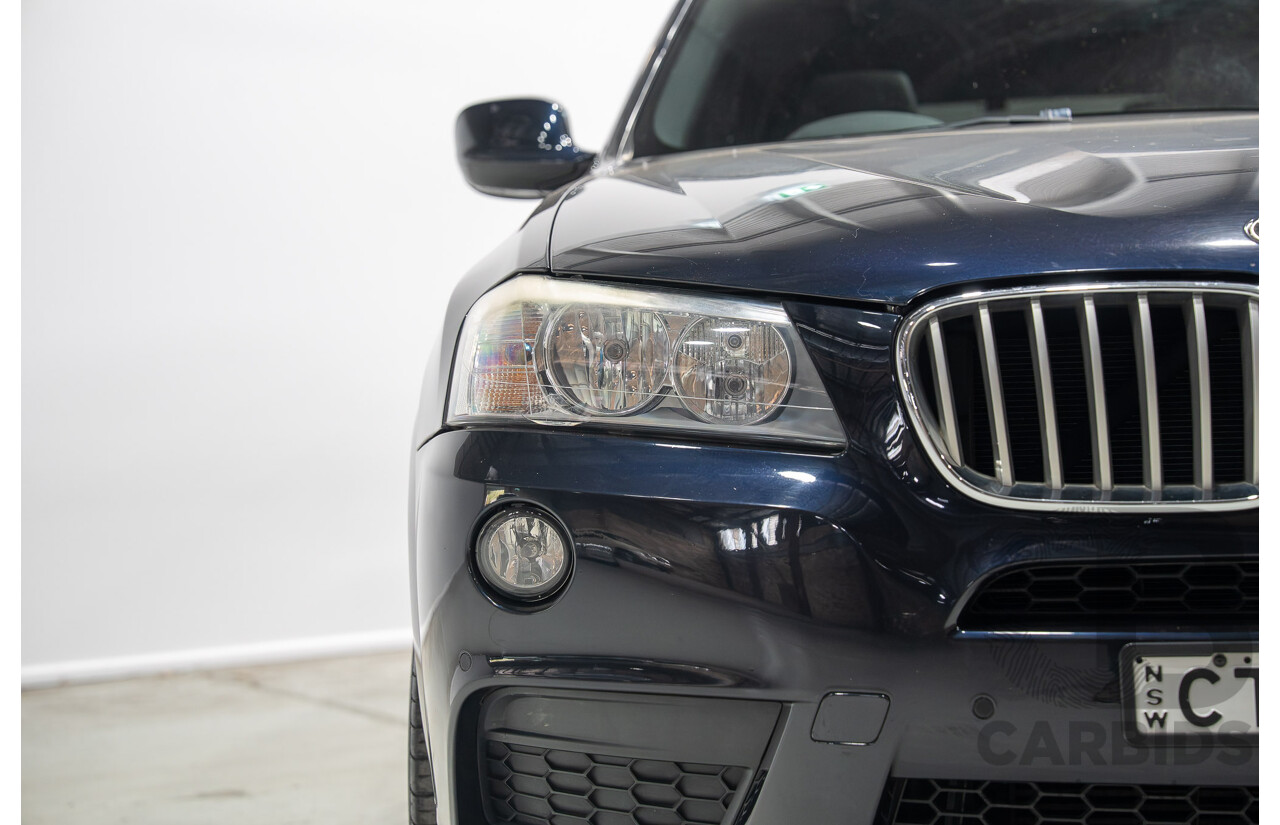 02/2013 BMW X3 xDrive 28i (4WD) F25 4d Wagon Black Turbo 2.0L