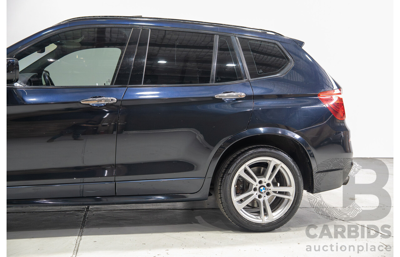 02/2013 BMW X3 xDrive 28i (4WD) F25 4d Wagon Black Turbo 2.0L