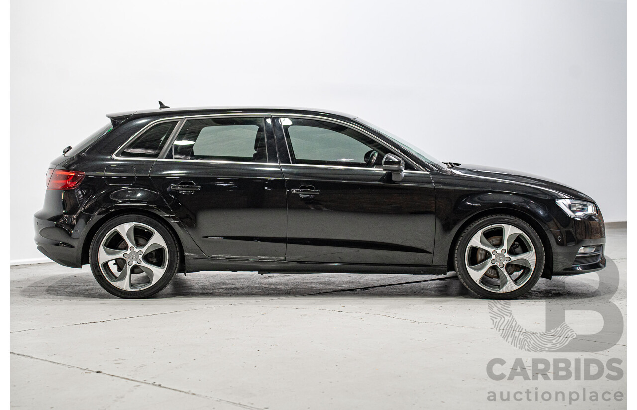 12/2015 Audi A3 Sportsback 1.8 TFSI Ambition 8V MY15 5d Hatchback Myth Black Metallic Turbo 1.8L