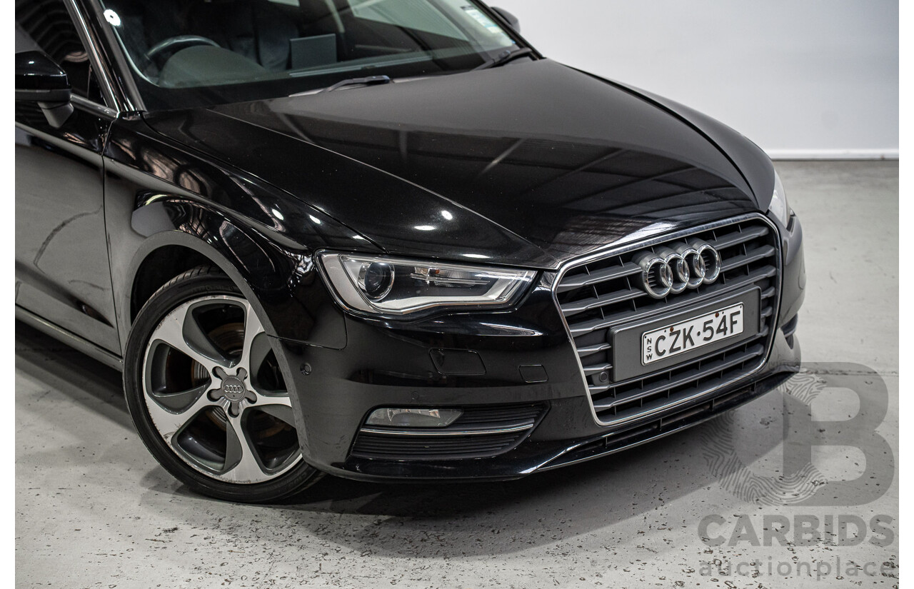 12/2015 Audi A3 Sportsback 1.8 TFSI Ambition 8V MY15 5d Hatchback Myth Black Metallic Turbo 1.8L