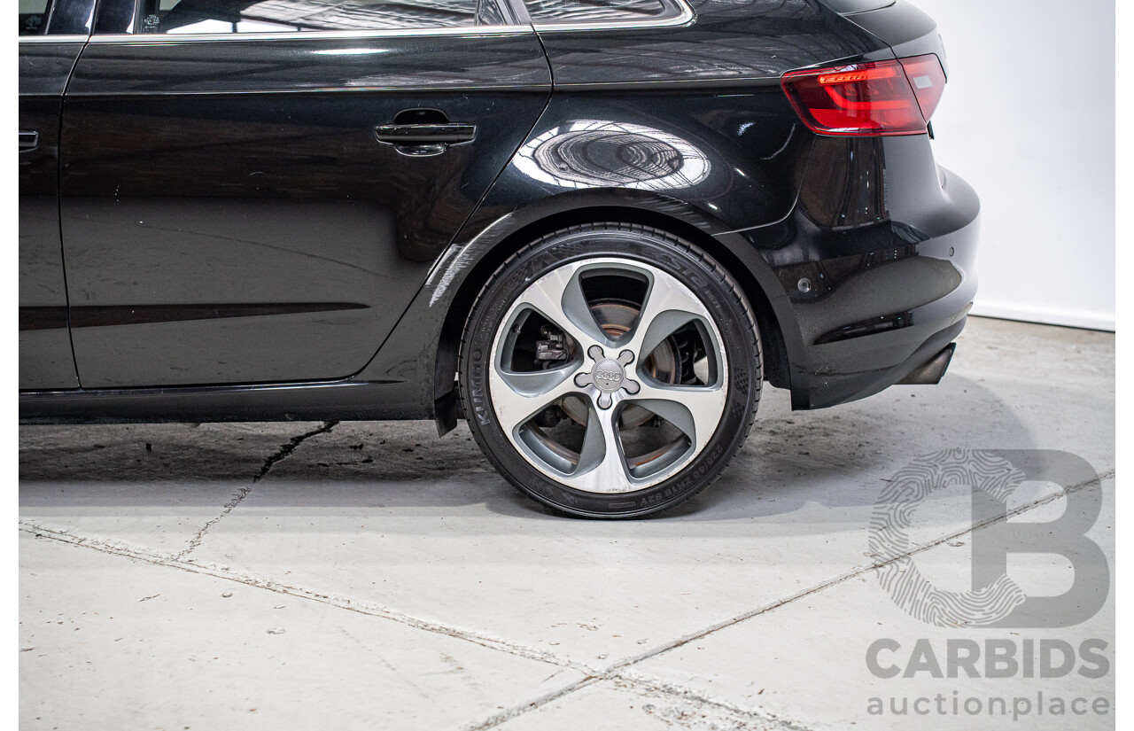 12/2015 Audi A3 Sportsback 1.8 TFSI Ambition 8V MY15 5d Hatchback Myth Black Metallic Turbo 1.8L