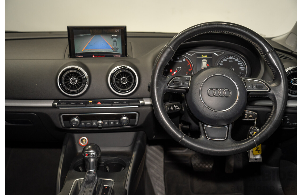 12/2015 Audi A3 Sportsback 1.8 TFSI Ambition 8V MY15 5d Hatchback Myth Black Metallic Turbo 1.8L