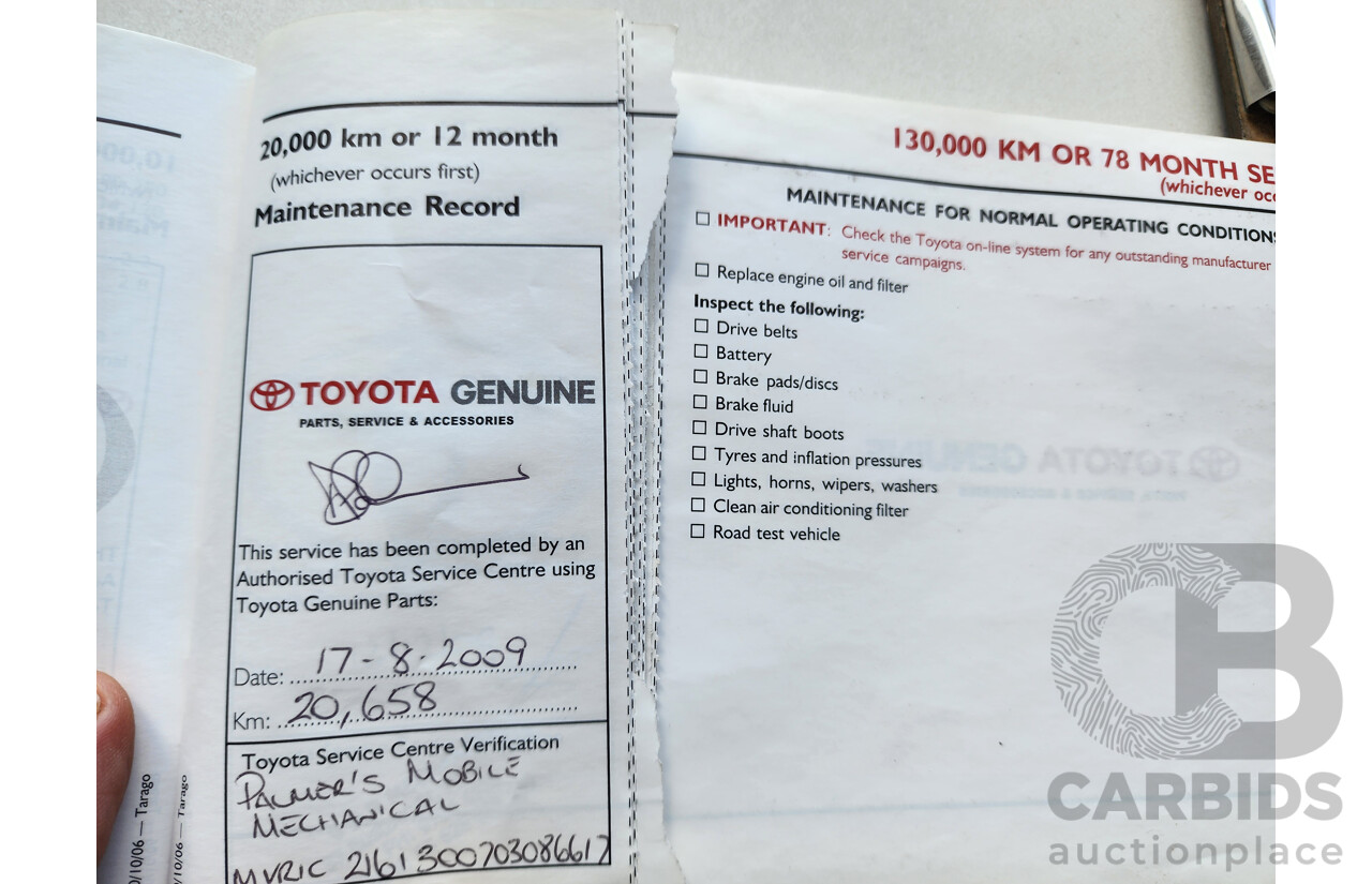 07/2007 Toyota Tarago GLi ACR50R 4d Wagon Blue 2.4L