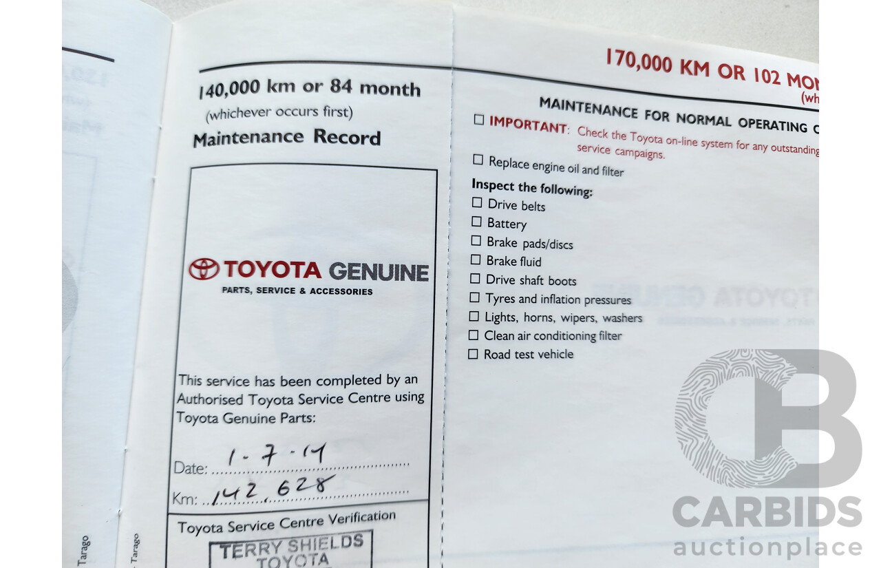 07/2007 Toyota Tarago GLi ACR50R 4d Wagon Blue 2.4L