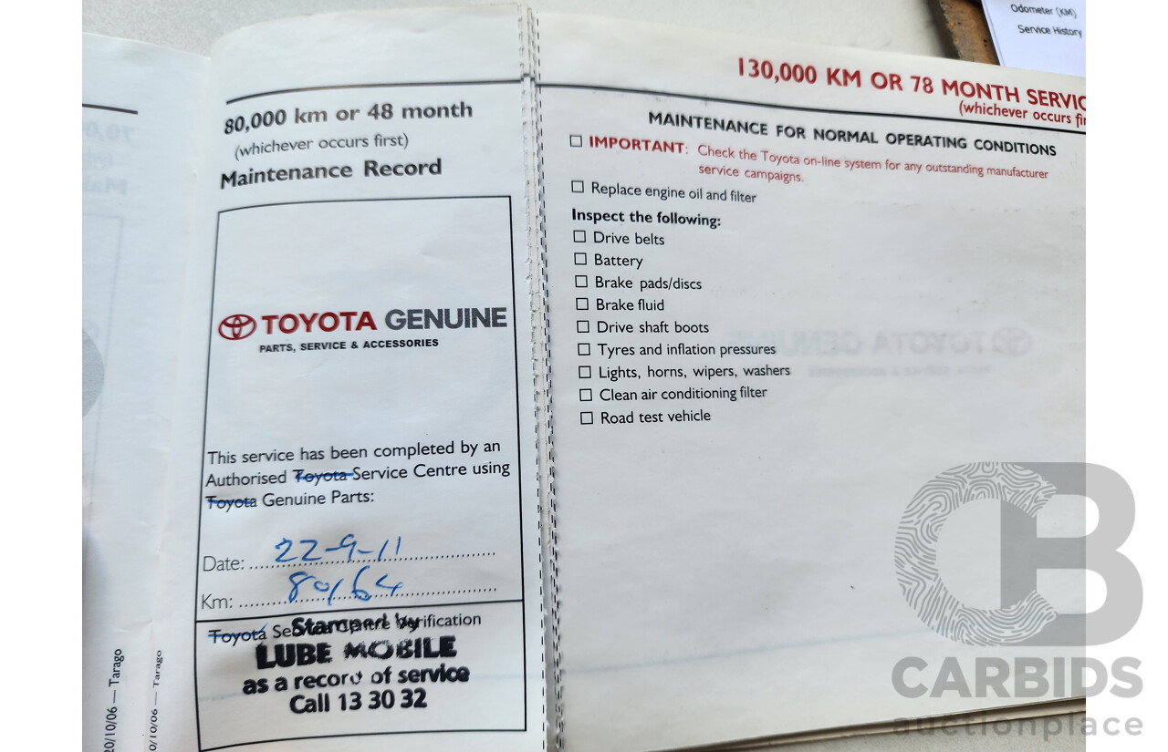 07/2007 Toyota Tarago GLi ACR50R 4d Wagon Blue 2.4L