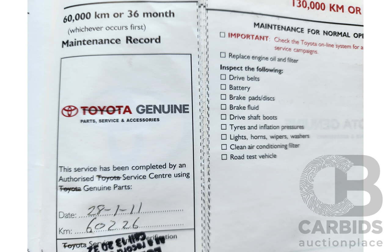 07/2007 Toyota Tarago GLi ACR50R 4d Wagon Blue 2.4L