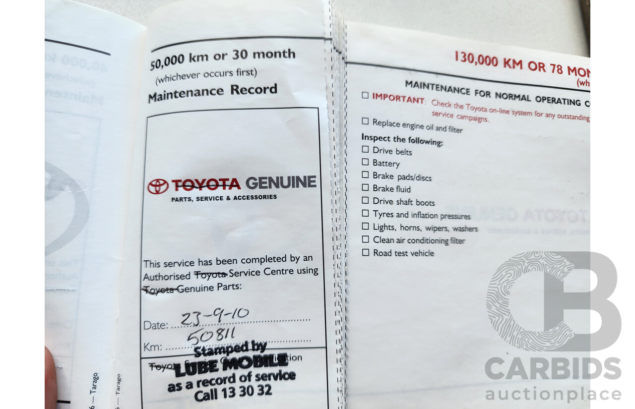 07/2007 Toyota Tarago GLi ACR50R 4d Wagon Blue 2.4L