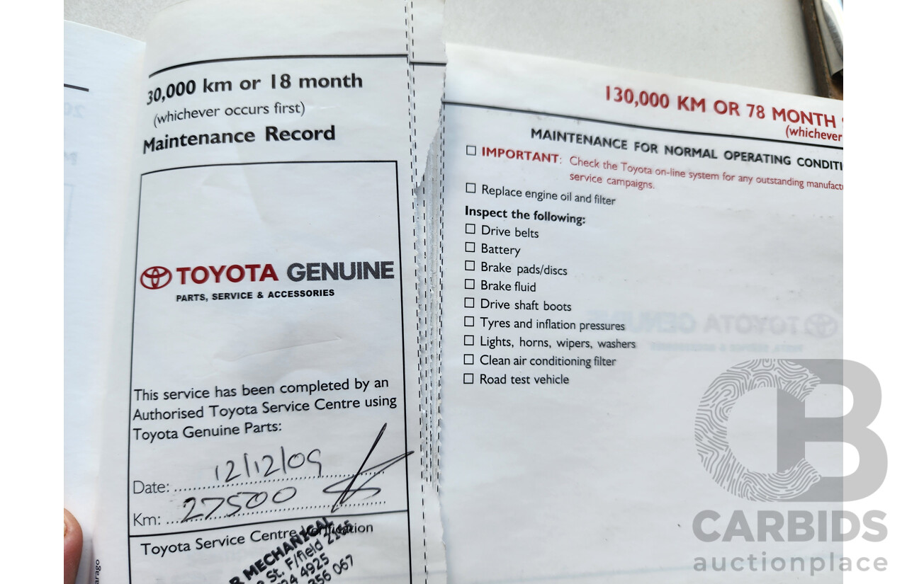 07/2007 Toyota Tarago GLi ACR50R 4d Wagon Blue 2.4L