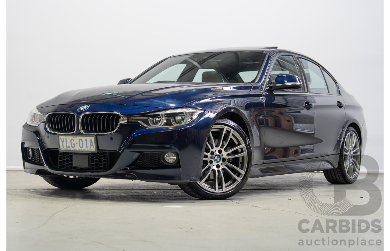 07/2016 BMW 330i M-Sport F30 LCI 4d Sedan Tanzanite Blue Metallic Turbo 2.0L