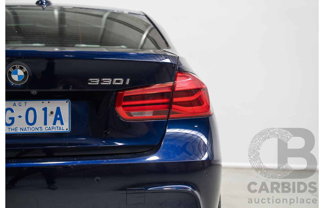 07/2016 BMW 330i M-Sport F30 LCI 4d Sedan Tanzanite Blue Metallic Turbo 2.0L