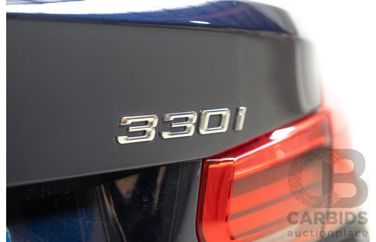 07/2016 BMW 330i M-Sport F30 LCI 4d Sedan Tanzanite Blue Metallic Turbo 2.0L