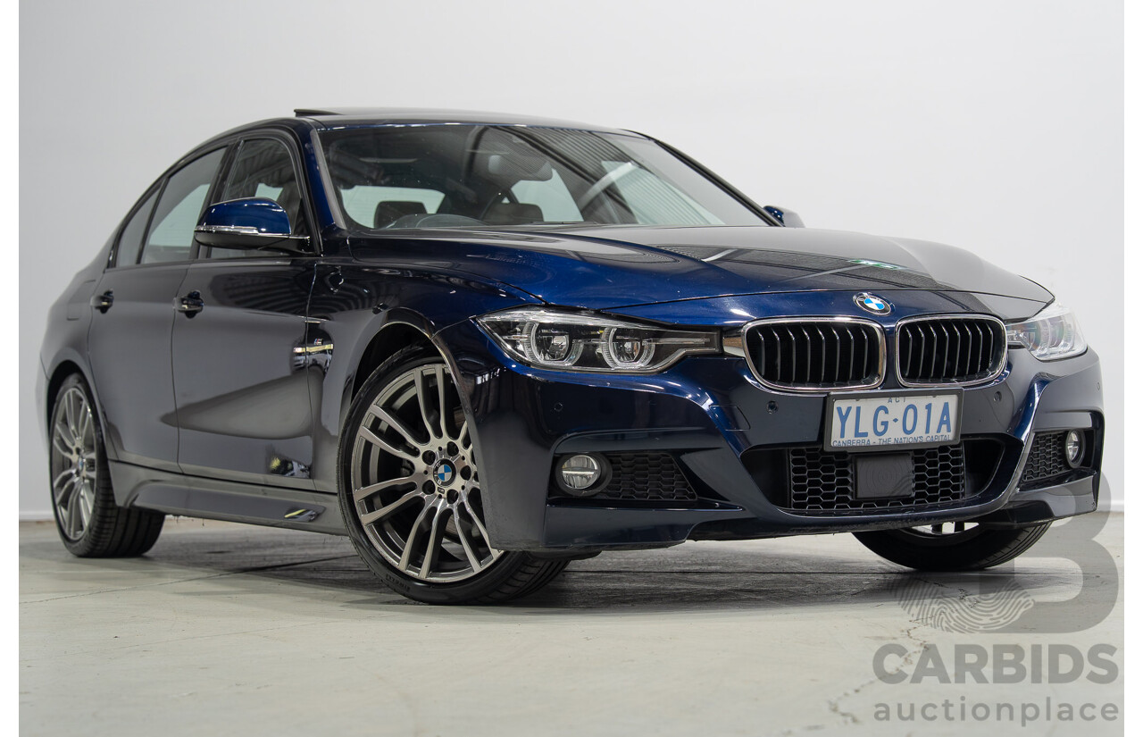 07/2016 BMW 330i M-Sport F30 LCI 4d Sedan Tanzanite Blue Metallic Turbo 2.0L