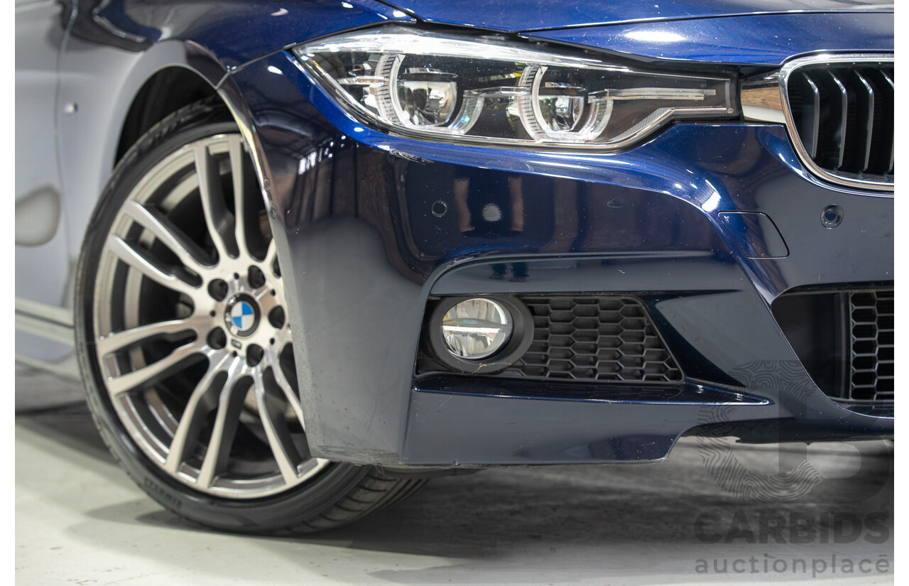 07/2016 BMW 330i M-Sport F30 LCI 4d Sedan Tanzanite Blue Metallic Turbo 2.0L