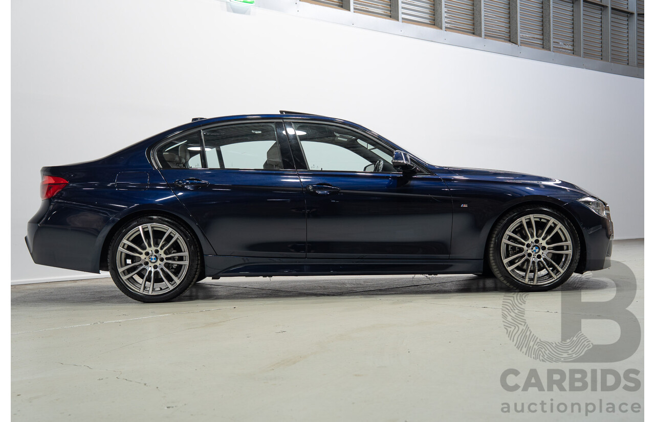 07/2016 BMW 330i M-Sport F30 LCI 4d Sedan Tanzanite Blue Metallic Turbo 2.0L