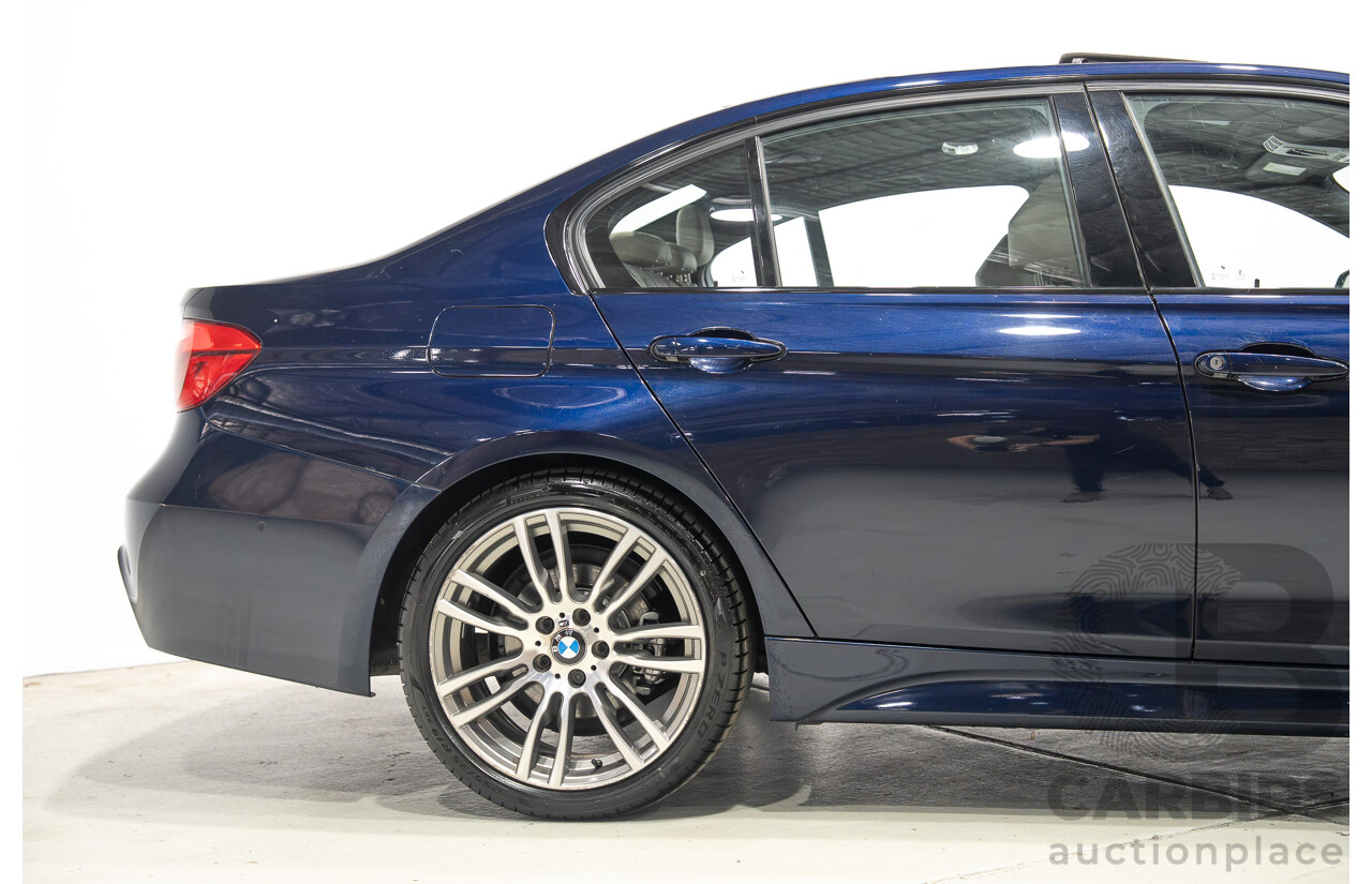 07/2016 BMW 330i M-Sport F30 LCI 4d Sedan Tanzanite Blue Metallic Turbo 2.0L
