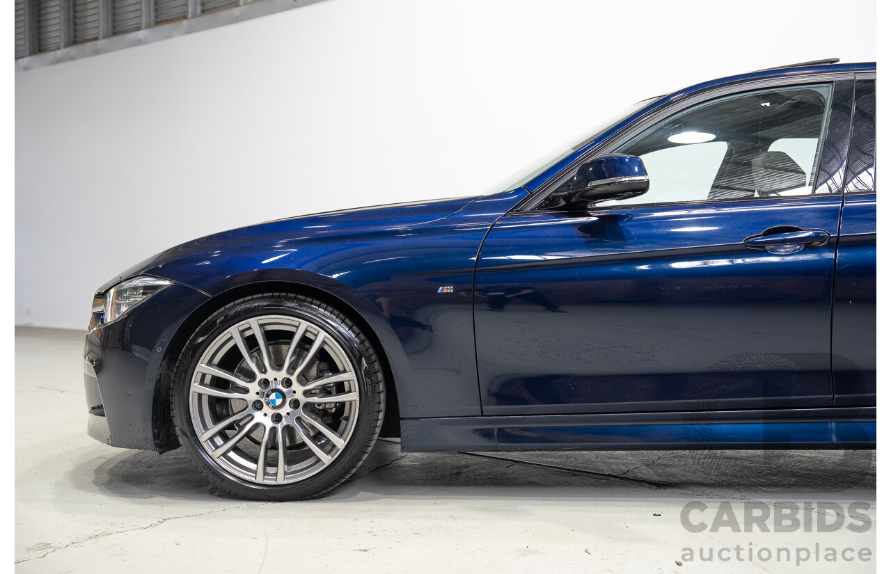 07/2016 BMW 330i M-Sport F30 LCI 4d Sedan Tanzanite Blue Metallic Turbo 2.0L
