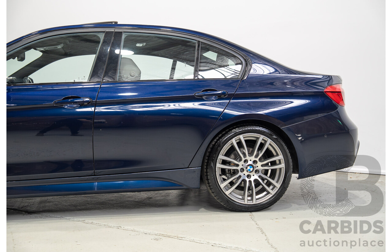 07/2016 BMW 330i M-Sport F30 LCI 4d Sedan Tanzanite Blue Metallic Turbo 2.0L