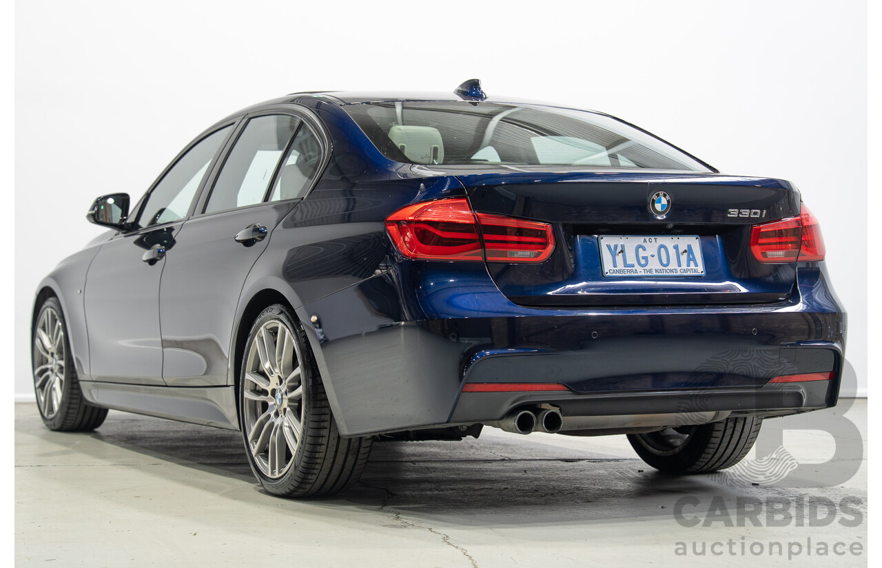 07/2016 BMW 330i M-Sport F30 LCI 4d Sedan Tanzanite Blue Metallic Turbo 2.0L