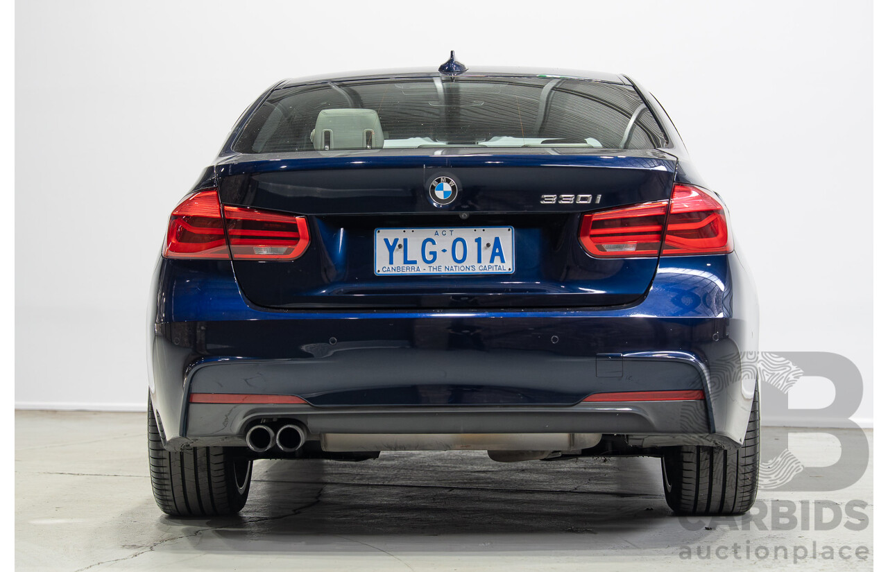 07/2016 BMW 330i M-Sport F30 LCI 4d Sedan Tanzanite Blue Metallic Turbo 2.0L