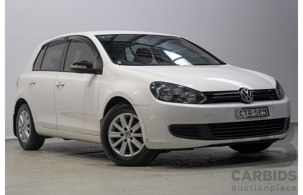 07/2012 Volkswagen Golf 90 TSI Trendline 1K MY13 5d Hatchback White 1.4L