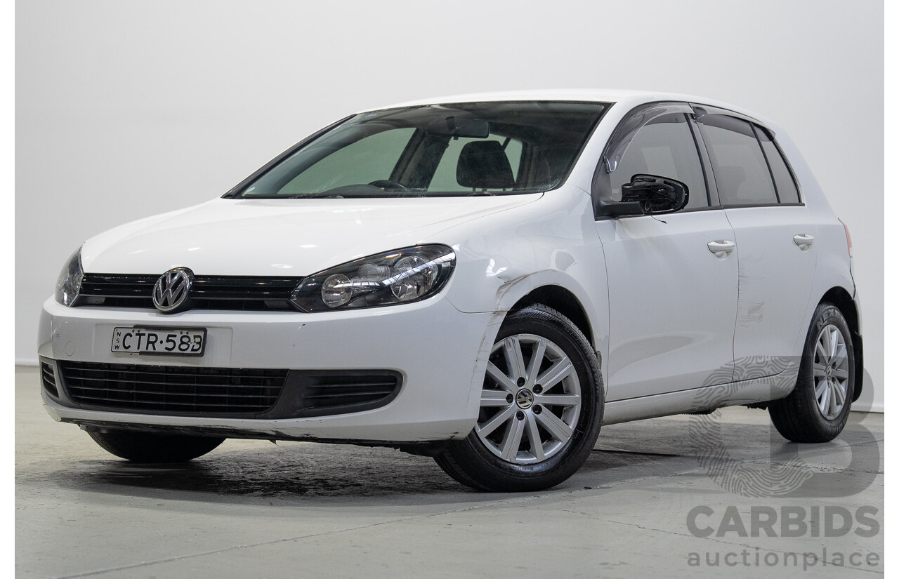 07/2012 Volkswagen Golf 90 TSI Trendline 1K MY13 5d Hatchback White 1.4L