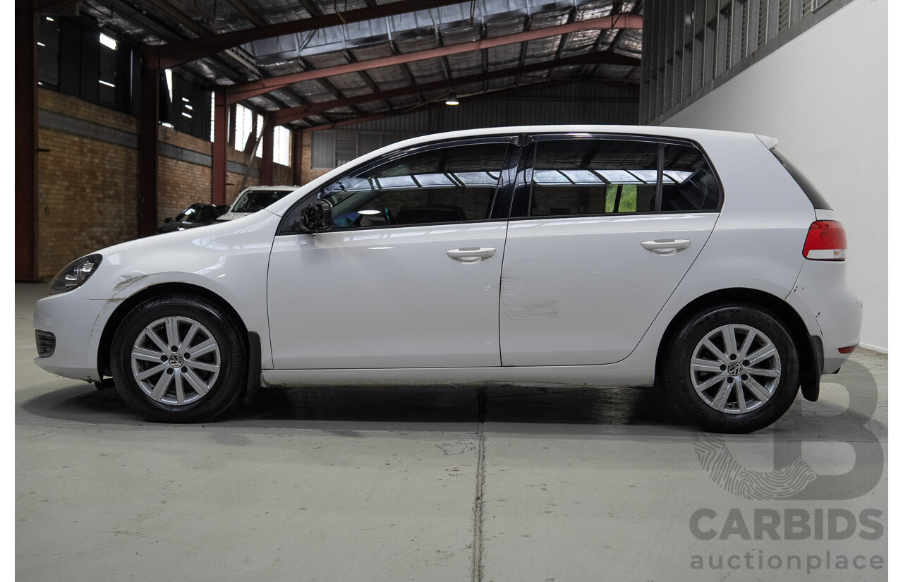 07/2012 Volkswagen Golf 90 TSI Trendline 1K MY13 5d Hatchback White 1.4L