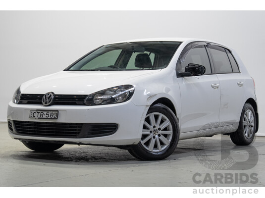 07/2012 Volkswagen Golf 90 TSI Trendline 1K MY13 5d Hatchback White 1.4L