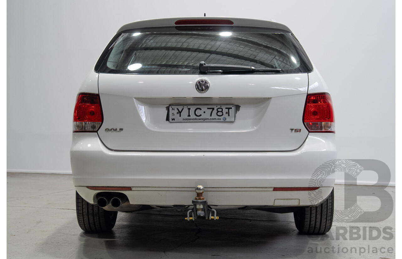 06/2011 Volkswagen Golf 118 TSI Comfortline 1K MY11 4d Wagon White Twincharged 1.4L