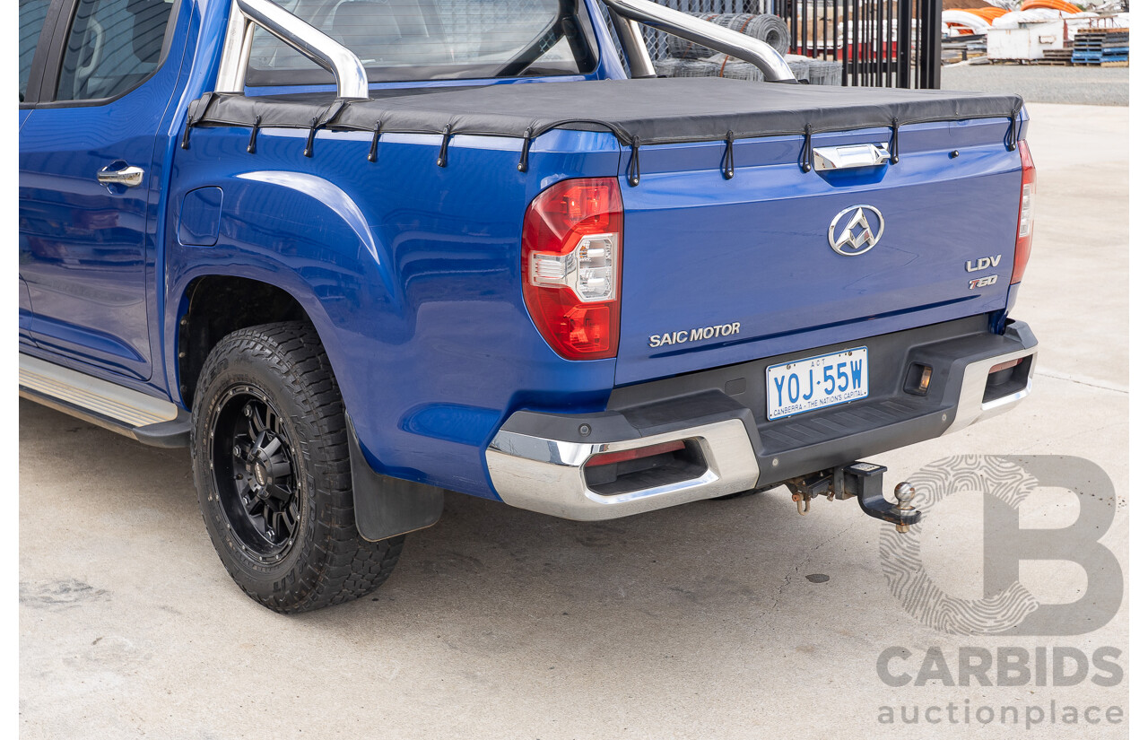 6/2019 LDV T60 Luxe (4x4) SK8C Double Cab Utility Jewel Blue Turbo 2.8L